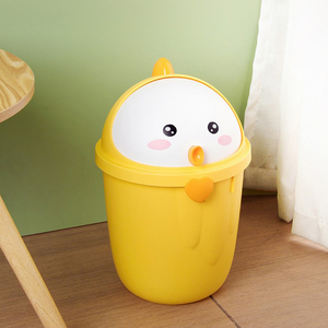 垃圾桶带盖家用可爱咕噜鸡宿舍卫生间厕所简约纸篓少女卧室儿童房