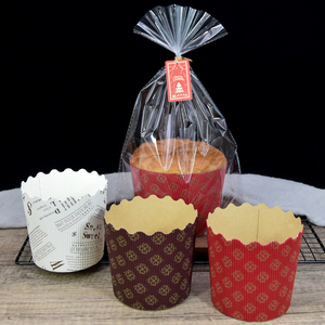 潘纳托尼蛋糕纸杯潘娜耐烤高温纸托瓦楞纸模具圣诞面包杯烘焙包装