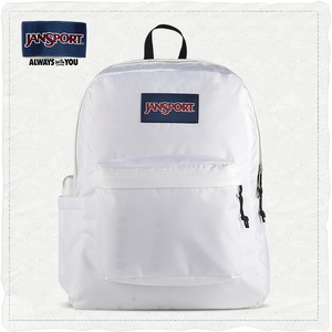 jansport杰斯伯 双肩包 背包 学生书包休闲运动包男女款 白色系列