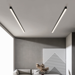 led长条灯无主灯照明极简一字明装轻奢卧室餐厅客厅长条形吸顶灯