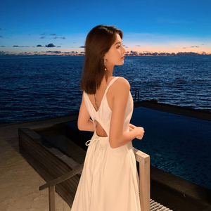 【潮酷价】岛歌夫人巴厘岛沙滩裙性感露背吊带裙海边