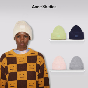 Acne Studios 男女同款 Face表情笑脸帽子羊毛针织帽毛线帽冷帽