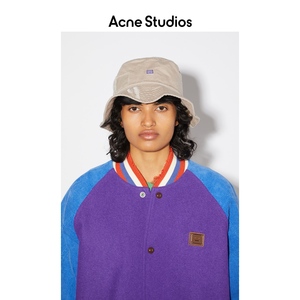 acne studios 表情系列face做旧沙米色笑脸渔夫帽 c40210-ae1