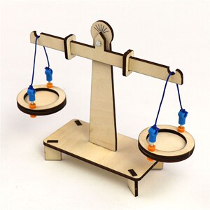 简易天平秤科学小手工diy学生作品拼装模型儿童实验材料科技制作