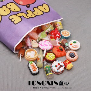 迷你微缩日本食玩娃娃儿童食物水果蛋糕盲盒福袋模型玩具场景摆件