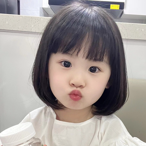 120人付款淘宝高档网红女童波波头假发发型小儿童女孩洋气宝宝网红