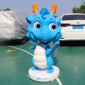 考拉仿真工艺品卡通玻璃钢雕塑企鹅龙商场店铺门口户外装饰大摆件