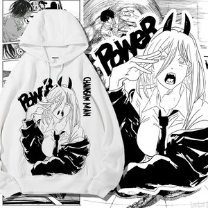 电锯人衣服暗之恶魔血之恶魔帕瓦连帽卫衣男动漫同款加绒秋冬学生