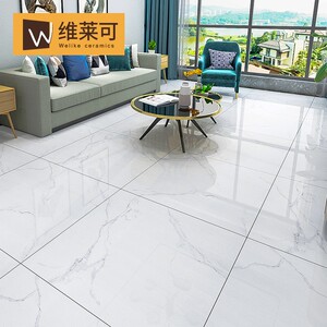 瓷砖地面地板砖新款客厅现代简约800x800地砖白色瓷砖爵士白佛山