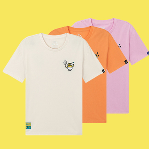 小黄人联名t恤361运动t恤女2021夏季上衣圆领透气短袖562126102