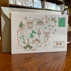 中国地图明信片