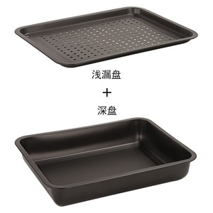 黑色不锈钢储水排水式茶盘长方形加厚带茶杯双层便携茶托盘沥水盘
