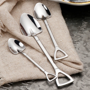 不锈钢咖啡勺子创意铁楸雪糕调羹吃西瓜甜品可爱铲子汤匙x68784986