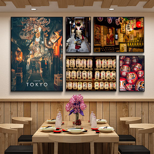 日式挂画料理寿司店装饰画日本餐馆墙面装饰和风壁画浮世绘装饰品
