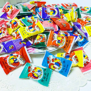梅花鹿奶糖正宗散装喔喔大公鸡糖500g喜糖8090后怀旧零食儿时糖果