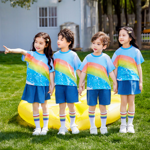 幼儿园园服夏季六一儿童演出服表演服啦啦队服装小学生班服合唱服