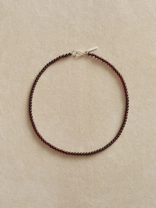 sophie buhai天然酒红色石榴石项链925纯银复古彩色天然石choker