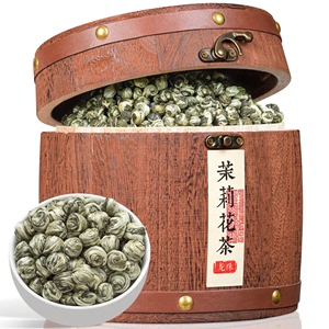 茉莉花茶龙珠2024新茶浓香型特级川派茉莉飘雪毛尖茶叶礼盒装500g