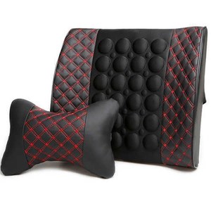 【车家两用 】电动按摩腰靠垫汽车靠背枕腰垫汽车头枕车载靠背垫