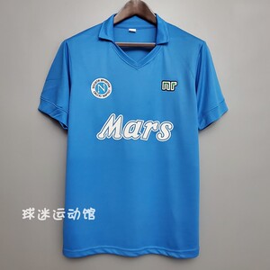 88-89那不勒斯复古球衣10号马拉多纳 费拉拉  卡雷卡足球服主客场