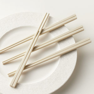 米立风物白色筷子防滑合金筷子家用高档耐高温快子正品防霉抗菌筷