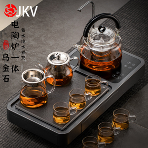 jkv玻璃茶具全自动套装一体茶盘智能煮茶壶整套电陶炉煮茶器烧水