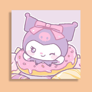 diy数字油画三丽欧玉桂狗库洛米手工填色填充油彩画客厅儿童卡通