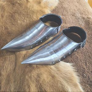 现货-中世纪骑士板甲鞋子 尖头哥特盔甲鞋甲 均码真人可穿戴包邮