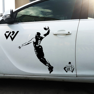 威少logo汽车改装个性创意车身划痕遮挡人物霸气油箱盖反光车贴纸