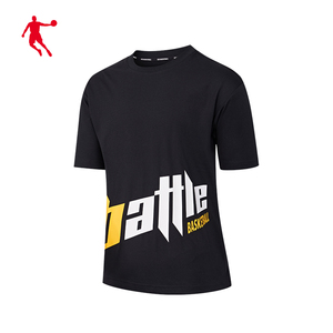 乔丹短袖男2022夏季运动篮球针织短袖男子透气吸汗圆领短tt恤衫