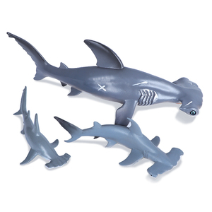 仿真锤头鲨玩具海洋动物模型实心塑料双髻鲨海底生物儿童认知礼物
