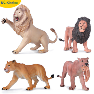 仿真野生动物园非洲狮子模型雄狮大号母狮儿童科教男孩玩具礼物