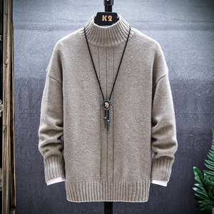 goomil lee春秋季中高领毛衣男士潮流宽松针织加厚百搭羊毛衫上衣