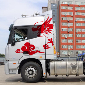 适用于欧曼est车贴大货车重卡拉花改装车门车身贴纸贴花定制图腾