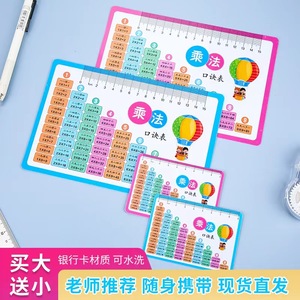 儿童小学生乘法口诀表数学常用公式加减乘除汉语拼音识字墙贴挂图