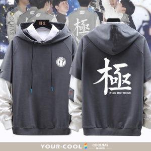 ig战队队服游戏比赛周边极文字印花潮假两件卫衣男外套学生衣服秋