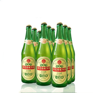 雪熊哈尔滨精酿啤酒夺命东北大绿棒子纯麦啤酒640mlx6瓶装