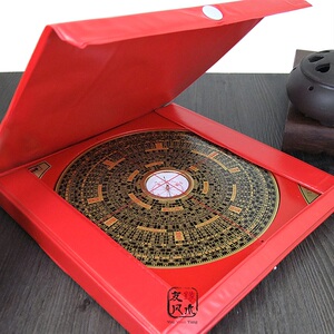 正品香港通胜罗盘8寸 专业风水罗盘 纯铜罗经仪综合盘赠五帝钱书