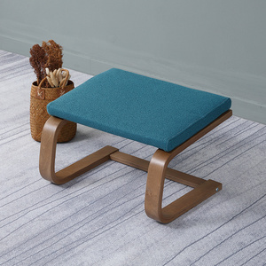 实木沙发脚踏摇椅躺椅脚凳北欧创意极简办公室布艺换鞋凳子小矮凳