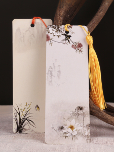 盒装古典diy纸写字的 小创意中国风流苏清新可以书签空白书签手绘