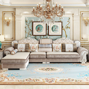 全友家私家具全友家居官方旗舰店官网欧式布艺沙发组合客厅小户型