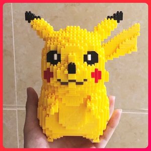兼容乐高皮卡丘神奇宝贝比卡丘微型颗粒积木拼装玩具益智成年减压