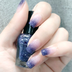 闪闪星空指甲油免烤适合夏天不可撕拉韩国不可剥网红色蓝自然干