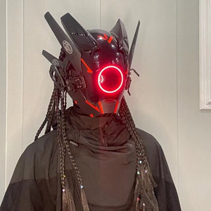 赛博朋克cosplay面具面罩机能风假面骑士演出道具