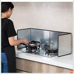 防油溅神器 燃气灶挡火板围挡板煤气炉防风罩 挡风 厨房挡板围板