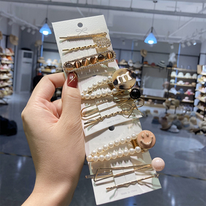 00名秀阁祥加专卖店天猫韩版珍珠发夹边夹少女后脑勺小号发抓头珍珠