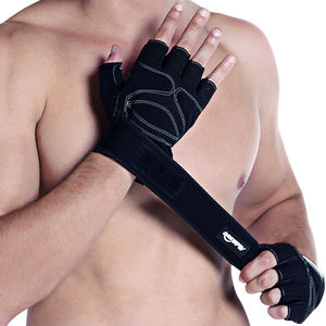 曼迪卡威健身手套男女士器械训练耐磨防滑半指运动手套护具加长护