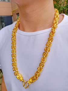 玉加金项链男