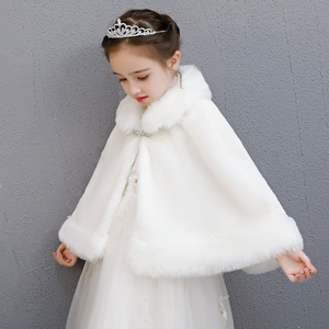 儿童披肩斗篷公主秋冬外出加厚中大童小女孩韩版冬季礼服演出外套