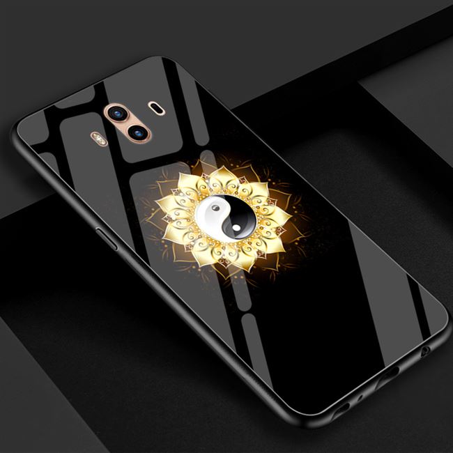 华为mate10/9/pro/8 麦芒5/6手机壳玻璃镜面太极八卦阵阴阳鱼道家